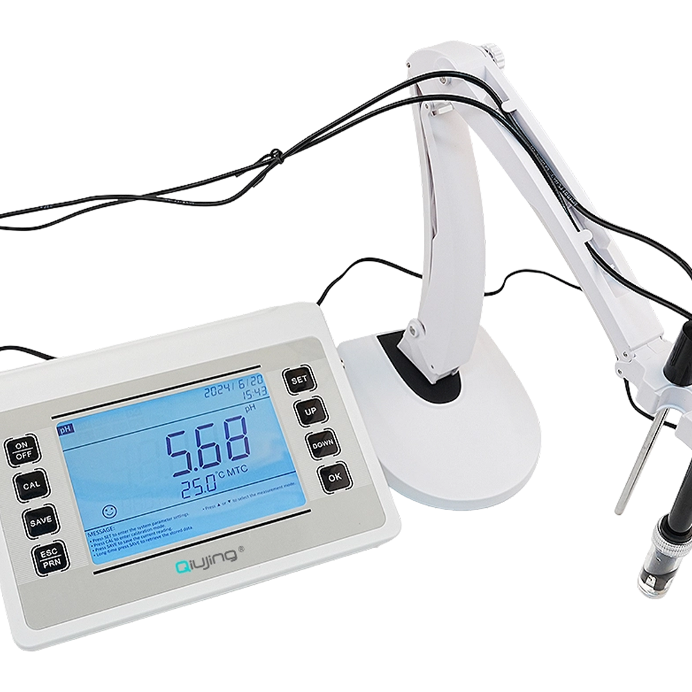 Qiujing LED Screen Maginhawang Wireless Bluetooth Printing Matibay Built-In Mass Storage Bentchtop PH Meter P901 