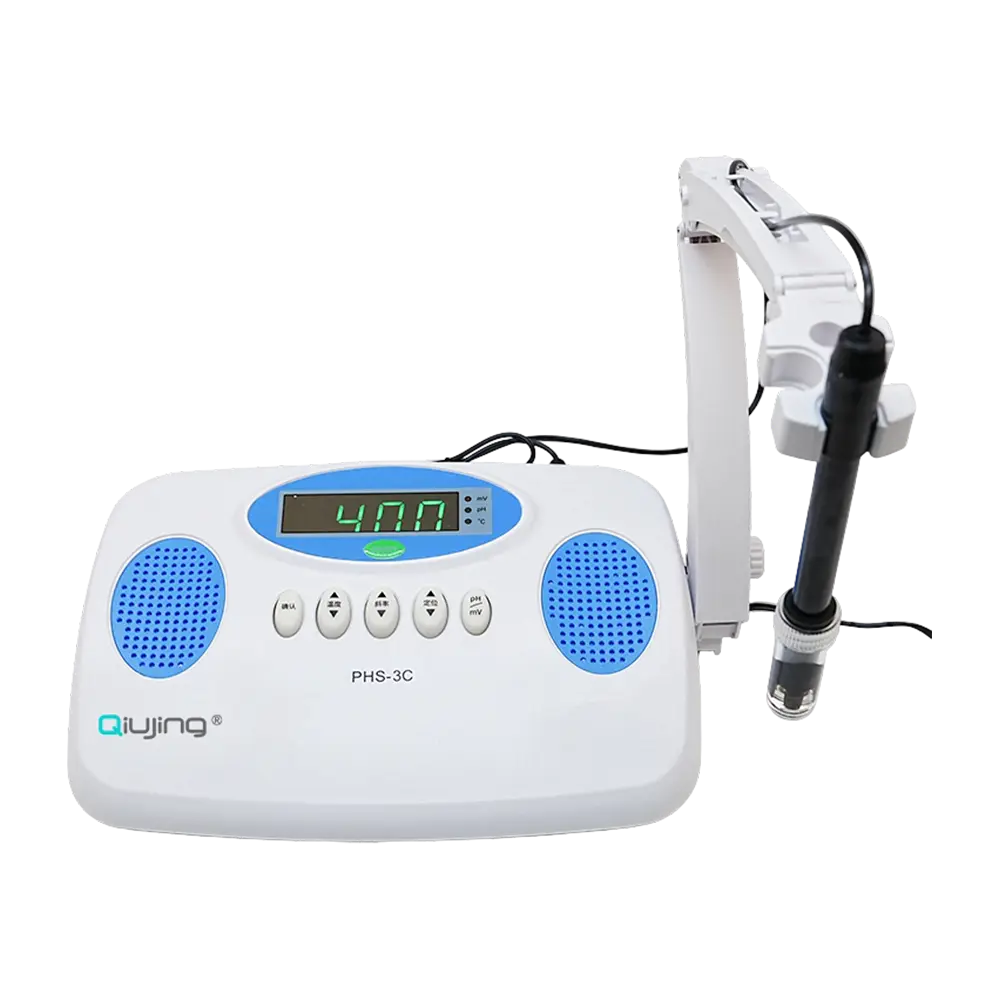 Qiujing IP54 Dustproof Wireless Bluetooth Transmission 4 Standard na Sumusunod sa Splashproof Bentchtop PH Meter PHS-3C